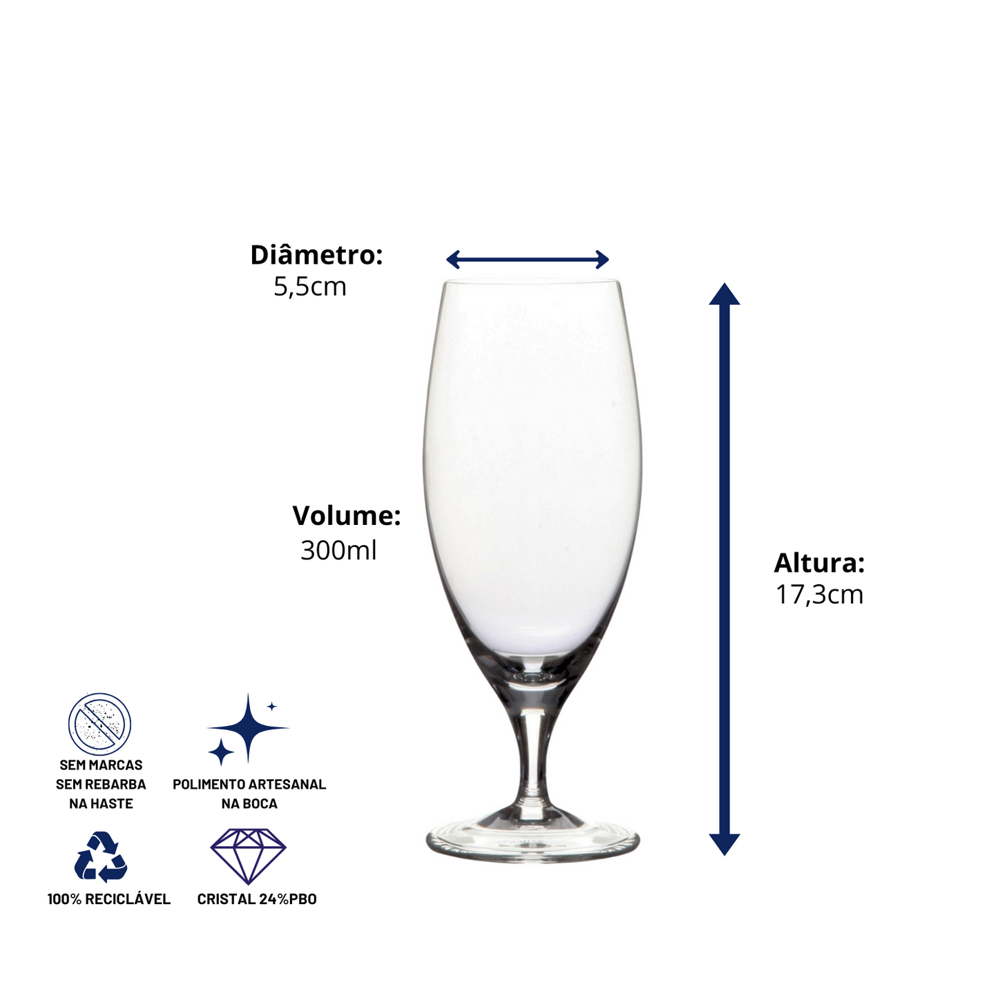 Tulipa de Cristal Pokal Pilsner | PERSONALIZAÇÃO