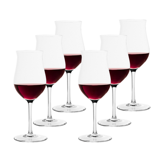 Jogo de 6 Taças de Cristal Porto Gaia para Vinho Tinto | Cristal Blumenau