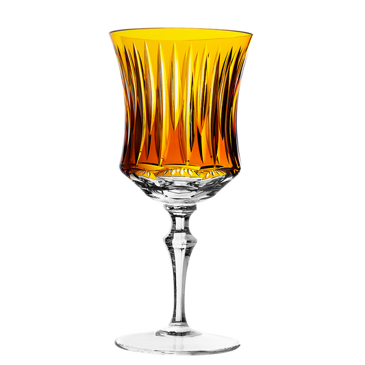 Taça de Cristal Línea Lapidado 72 P/ Água Âmbar | Cristal Blumenau