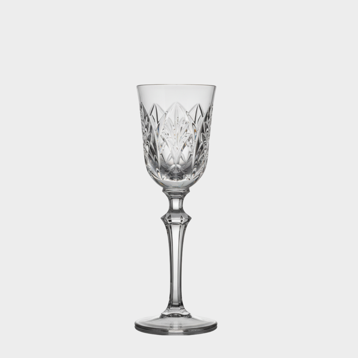 Taça de Cristal Botânica Lapidado 73 P/ Licor | Cristal Blumenau