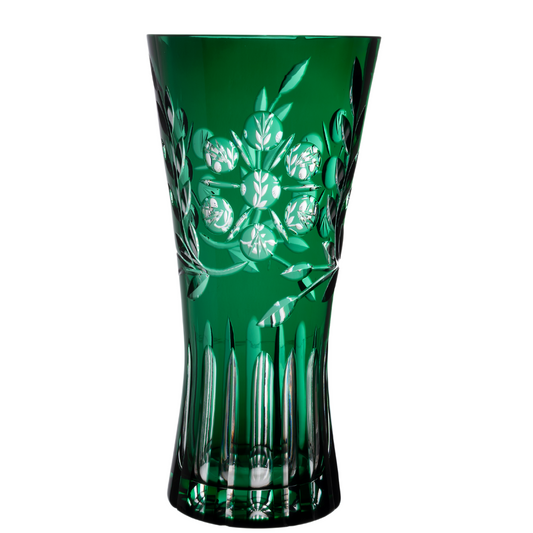 Vaso de Cristal Eternelle Verde Escuro Grande - Cristal Blumenau