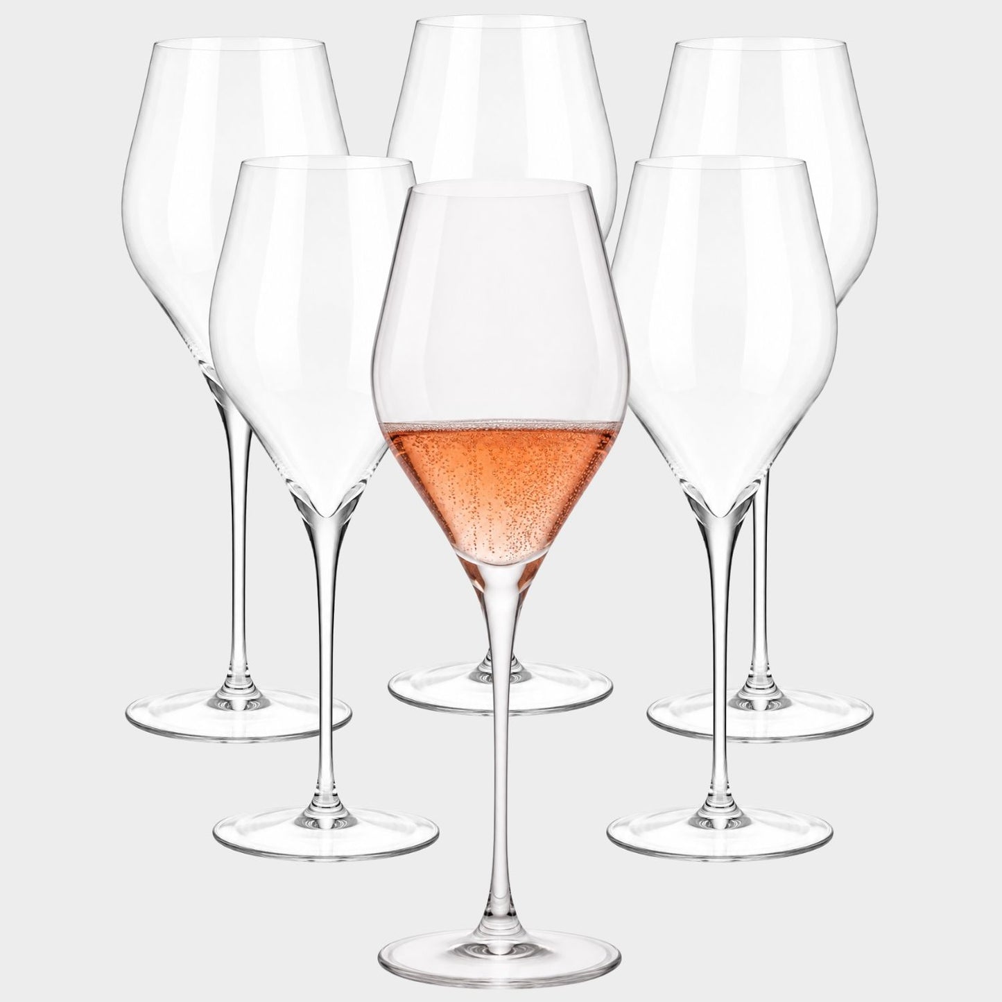 Jogo com 6 Taças de Cristal Perlages do Brasil para Champagne 340ml | Cristal Blumenau