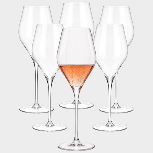 Jogo com 6 Taças de Cristal Perlages do Brasil para Champagne 340ml | Cristal Blumenau