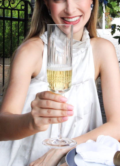 Taça de Cristal Traços Lapidado 42 P/ Champagne | Cristal Blumenau