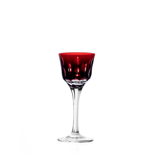 Taça de Cristal Primavera Lapidado 71 P/ Licor Vermelho | Cristal Blumenau