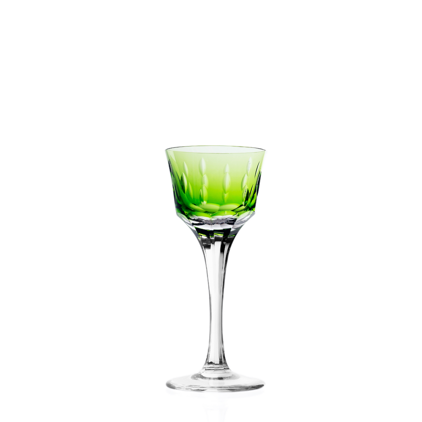 Taça de Cristal Primavera Lapidado 71 P/ Licor Verde Claro | Cristal Blumenau