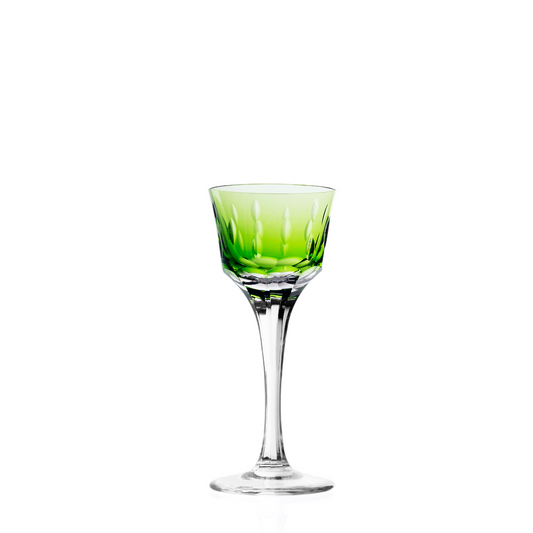 Taça de Cristal Primavera Lapidado 71 P/ Licor Verde Claro | Cristal Blumenau