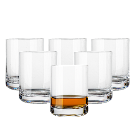 Jogo de 6 Copos de Cristal On The Rocks 315ml Liso | Cristal Blumenau