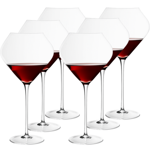 Jogo de 6 Taças de Cristal Goethe para Vinho Tinto 1300ml | Cristal Blumenau