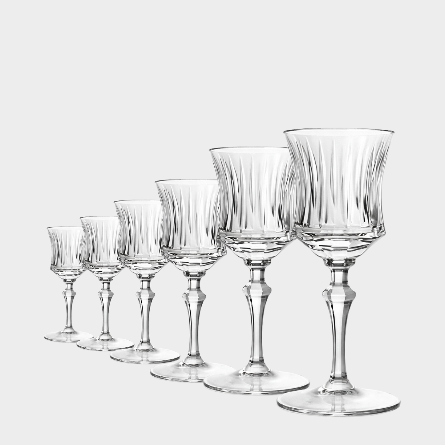 Jogo de 6 Taças de Cristal Clássica Lapidado 72 P/ Licor | Cristal Blumenau