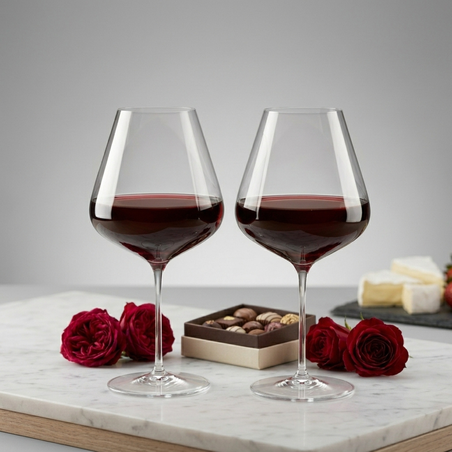 Kit Jantar Especial com 2 Taças de Cristal Borgonha Grand Cru 892ml | Cristal Blumenau