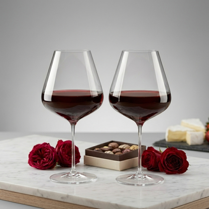 Kit Jantar Especial com 2 Taças de Cristal Borgonha Grand Cru 892ml | Cristal Blumenau