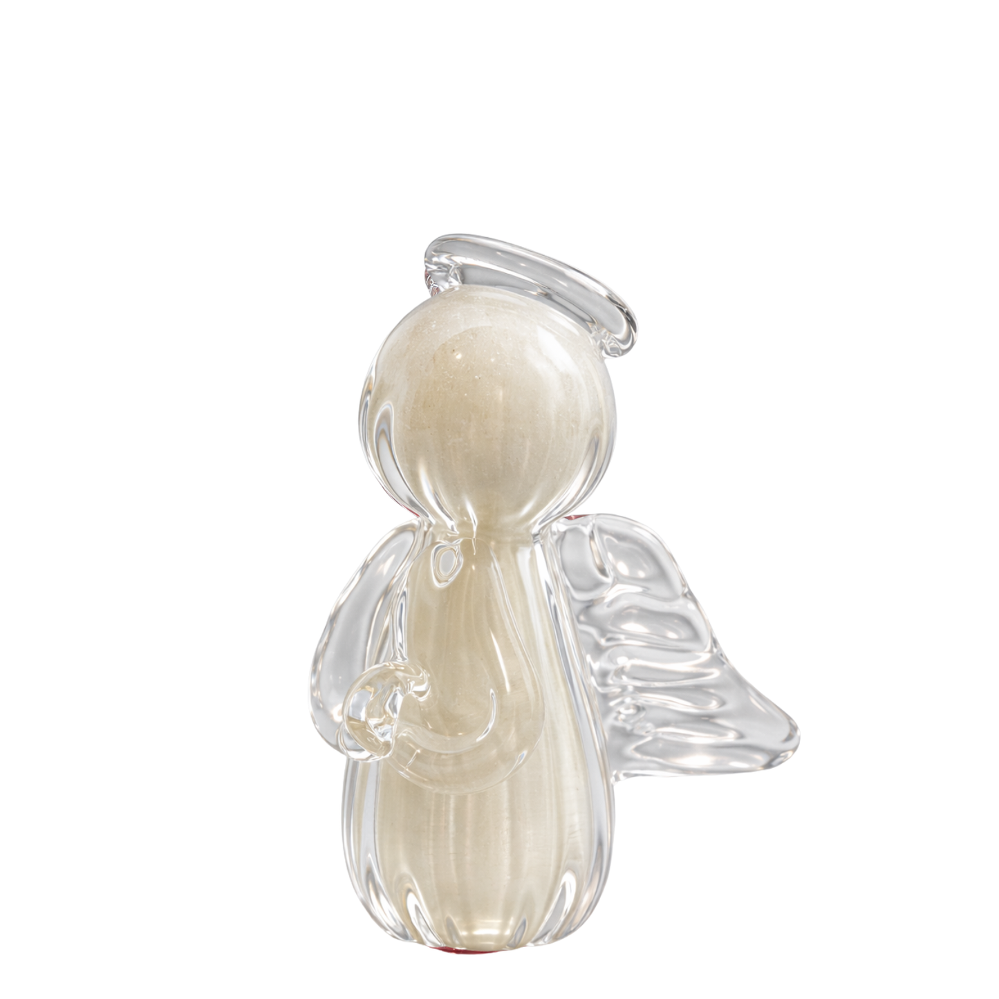 Mini Anjo Uriel em Cristal Murano Decorativo - Branco
