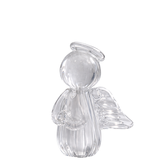 Mini Anjo Uriel em Cristal Murano Decorativo - Incolor