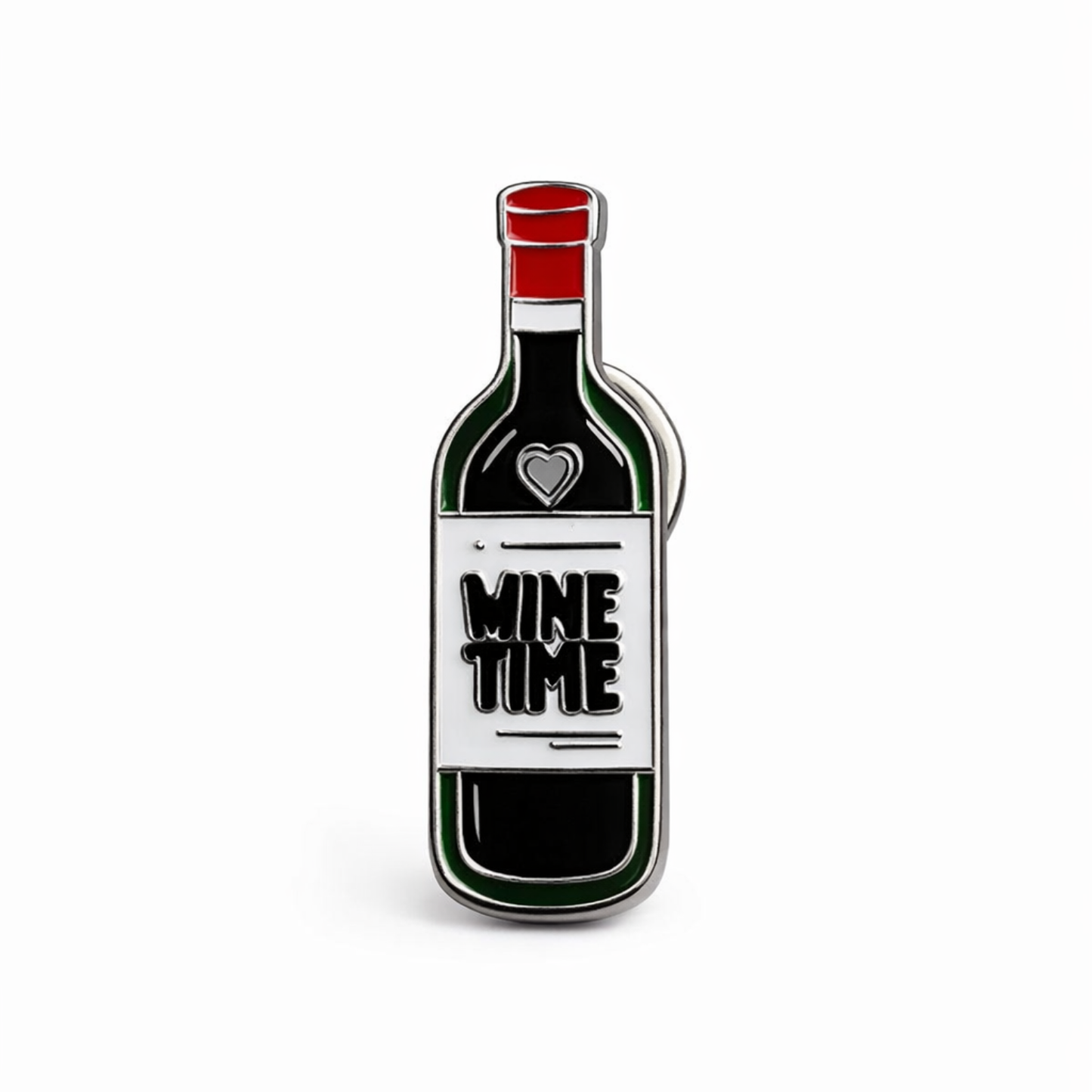 Pin Decorativo Garrafa de Vinho “Wine Time” | Cristal Blumenau