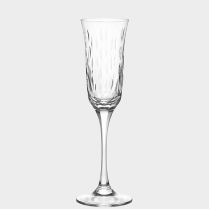 Jogo de 6 Taças de Cristal Gotas Lapidado 71 P/ Champagne | Cristal Blumenau