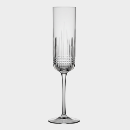Taça de Cristal Traços Lapidado 42 P/ Champagne | Cristal Blumenau