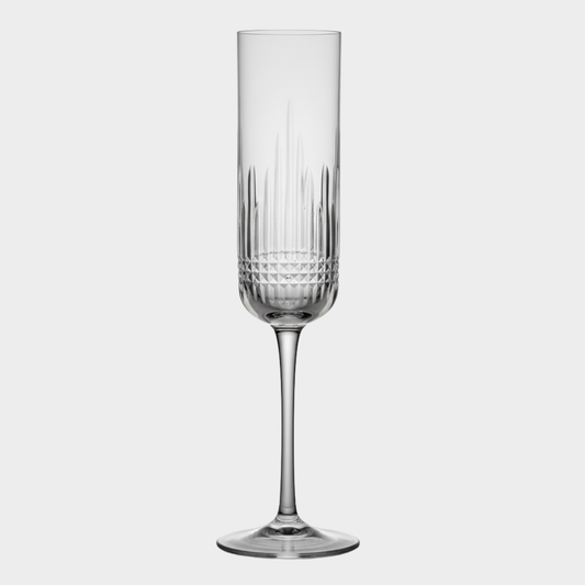 Taça de Cristal Traços Lapidado 42 P/ Champagne | Cristal Blumenau