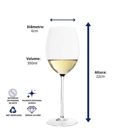 Taça de Cristal Chianti para Vinho Branco | Cristal Blumenau