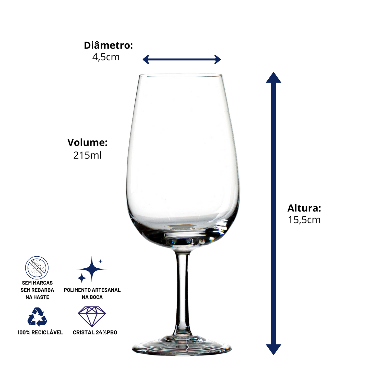 Taça de Cristal ISO para Vinho Tinto | Cristal Blumenau
