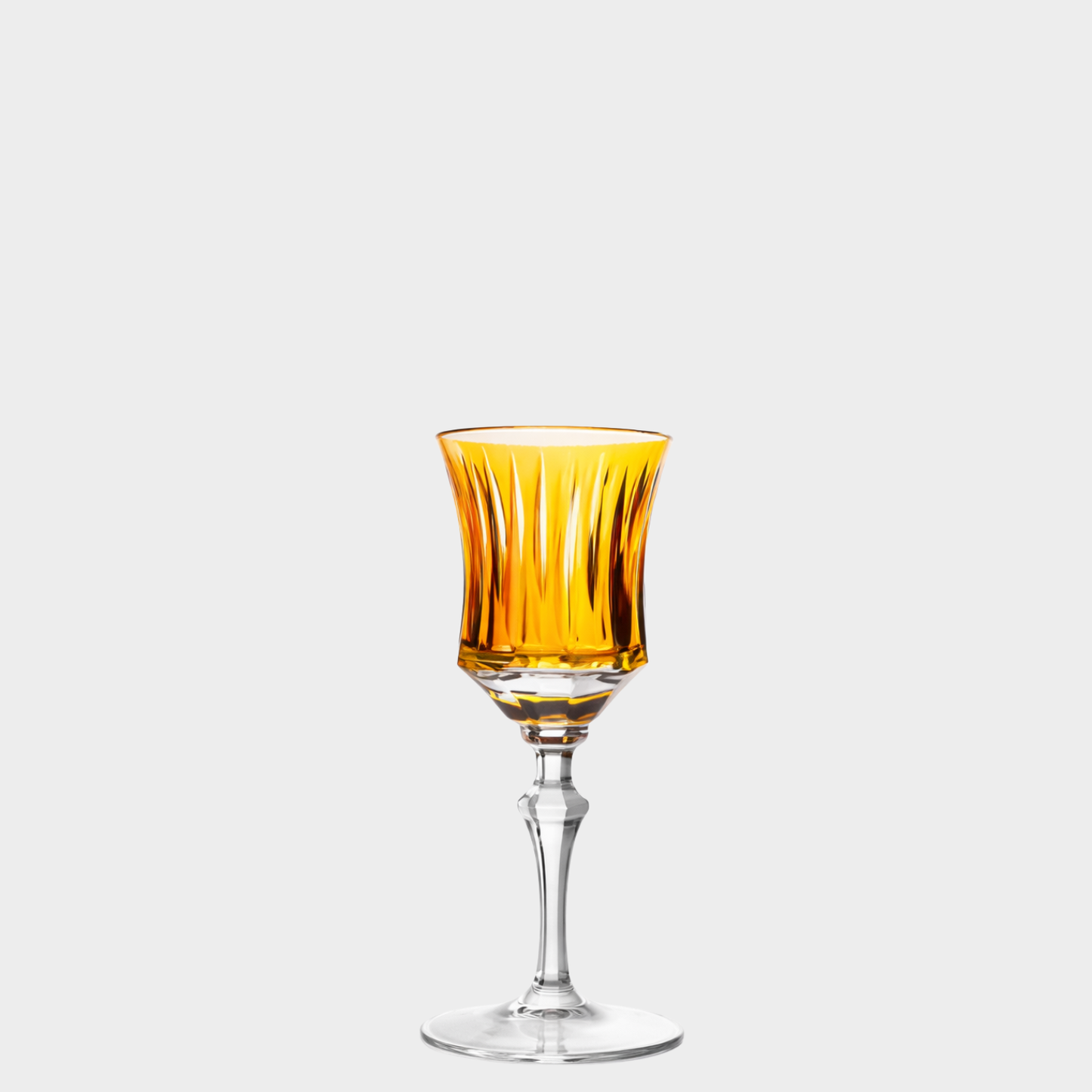 Taça de Cristal Clássica Lapidado 72 P/ Licor - Âmbar| Cristal Blumenau