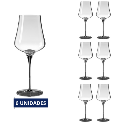 Jogo de 6 Taças de Cristal Universal Vinho Tinto 456ml | Cristal Blumenau