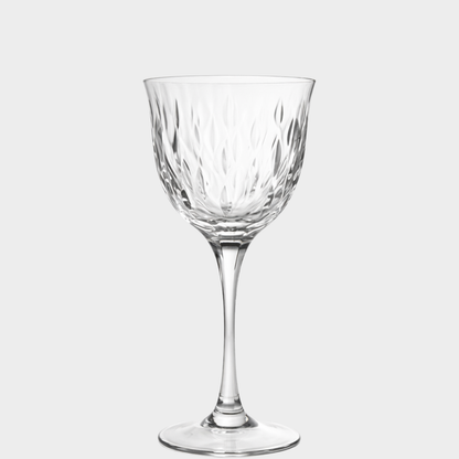 Jogo de 6 Taças de Cristal Gotas Lapidado 71 P/ Vinho Tinto | Cristal Blumenau