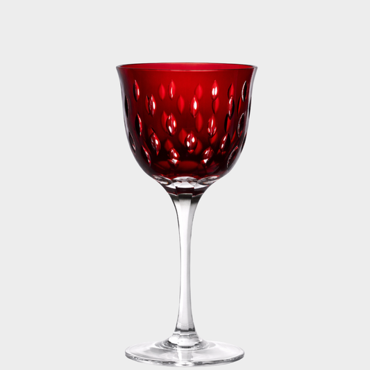 Taça de Cristal Gotas Lapidado 71 P/ Vinho Tinto Vermelho | Cristal Blumenau