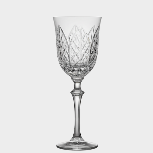 Taça de Cristal Botânica Lapidado 73 P/ Vinho | Cristal Blumenau