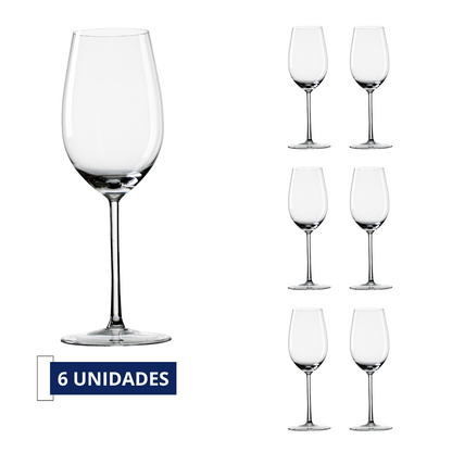 Jogo com 6 Taças de Cristal Chardonnay para Vinho Branco | Cristal Blumenau