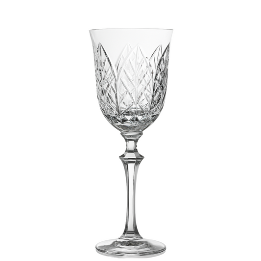 Taça de Cristal Feuillage Lapidado 73 P/ Vinho | Cristal Blumenau