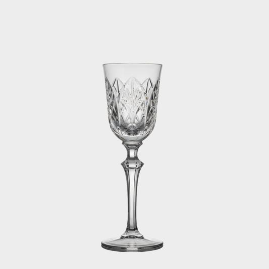 Taça de Cristal Botânica Lapidado 73 P/ Licor | Cristal Blumenau
