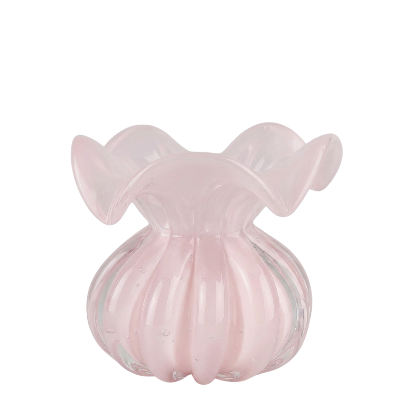 Vaso Cristal Murano Decorativo Roma Rosa | Cristal Blumenau