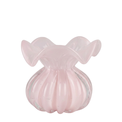 Vaso Cristal Murano Decorativo Roma Rosa | Cristal Blumenau